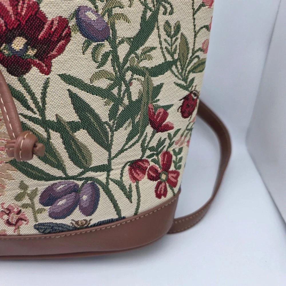 Tapestry Floral Backpack Witchy Moth Cottagecore Fairycore Grandmacore Botanical